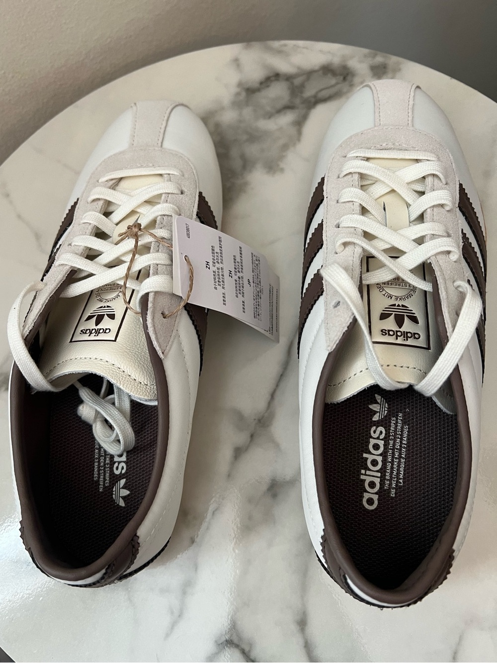 Adidas Tokyo W Women’s 6.5 Off White Brown Suede Gum Sole Sneakers NIB - Picture 4 of 13